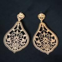 Semi Earring Gold Plated Jewelry