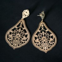 Semi Earring Gold Plated Jewelry