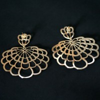 Semi Earring Gold Plated Jewelry