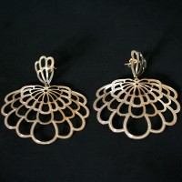 Semi Earring Gold Plated Jewelry