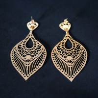 Semi Earring Gold Plated Jewelry