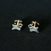 Semi Earring Jewelry Gold Plated Dog