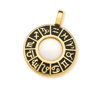 Gold Plated Semi Jewel Pendant with Natural Rose Quartz Stone