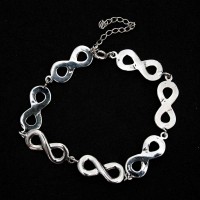 Pulseira de Prata 925 Infinito 18cm