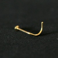 PiercingNarizOuro18kFolheadoPiercingNostrilSpike0,8mmx6mm