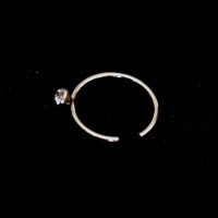 PiercingAoCirurgico316LArgolaNarizcomPedraCrystalNostril0,5mmx7mm