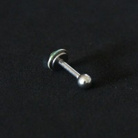 Piercing Tragus Ao Cirurgico 316L Pedra Zirconia Furtacor 1,2mm x 6mm