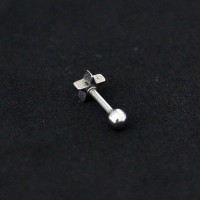 ピアッシング・トラガス・スチール・サージカル316Lスター1.2mm x 6mm