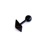 Piercing Tragus Black Line Ao Cirurgico 316L Tacha 1,2mm x 6mm