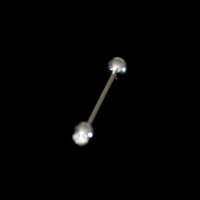 PiercingLinguaBarbellAoCirurgico316LEsferacom1PedradeZirconia1,6mmx19mm
