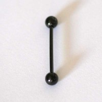 Piercing Barbell Acero Lingua QUIRRGICO Ball Line Negro 1,6 mm x 21 mm