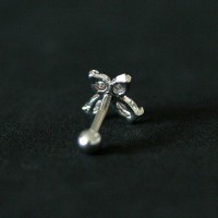 PiercingTragusLobuloCartilagemAoCirurgico316LcomPedraBorboleta1,2mmx8mm