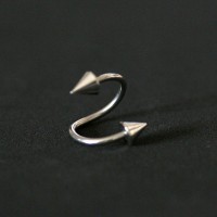 Twister Espiral Piercing Ao Cirurgico 316L Spike 1,2mm x 10mm