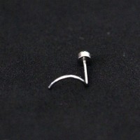 Piercing Nariz Logo Brasil Nostril Ao Cirurgico 316L 0,6mm x 7mm