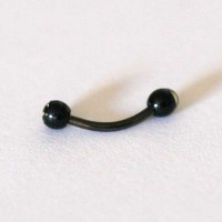 MicrobellSobrancelhaPiercingCurvoAoCirurgicoBlackLinec/LogoQuadriculado1,2mmx8mm