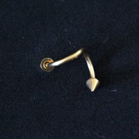 Piercing Twister Spike Folheado a Ouro Amarelo 24k 1,2mm x 8mm