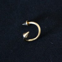 Piercing Twister Spike de Oro Amarillo 24k 1,2mm x 8mm