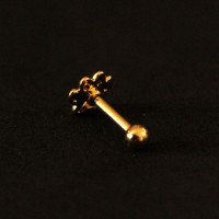 Piercing Surgical Steel Microbell Tragus Gold Plated 18k Animal Leg 1.2mm x 8mm