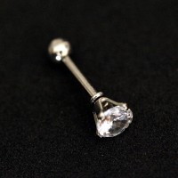 Piercing Acero Quirrgico 316L Microbell Tragus Helix Zirconia Cartlago 1.2mm x 6mm