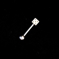 Piercing Ao Cirurgico 316L Tragus Dado 1,2mm x 8mm