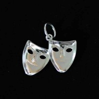 925 Silver Pendant Masks Let the Theatre