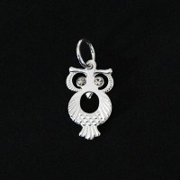 925 Silver Owl Crystal Pendant