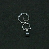 925 Silver Pendant Cat with Zirconia Stone