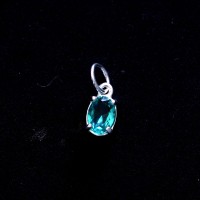 Silver Pendant 925 Oval Tourmaline Paraiba