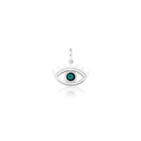 Tiffany White Greek Eye 925 Silver Pendant