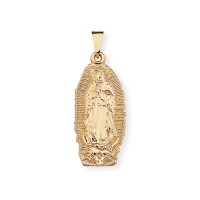 Colgante Semi Joya Baado en Oro Nuestra Seora de Guadalupe