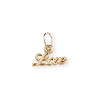 Colgante Love Semi Joya Chapado En Oro