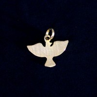 Semi Pendant Jewelry Gold Plated Dove of Peace