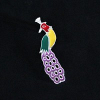 Pendant Silver 925 GLS Colorful Peacock