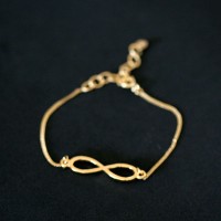 Bracelet Gold Plated Jewelry Semi Infinite 18cm