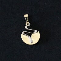 Pendant Semi Jewelry Gold Plated Biology