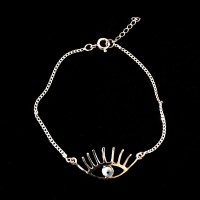 Pulseira de Prata 925 Olho Grego 18/20cm Pulseira de Prata 925 Olho Grego 18/20cm