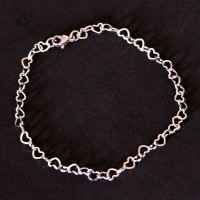 Pulseira de Aço Coração 18cm / 5mm Pulseira de Aço Coração 18cm / 5mm