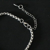 Pulsera de Acero Inox Portuguesa Cuadrada 18cm / 4mm