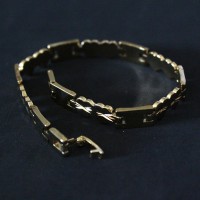 Gold Plated Surgical Steel Bracelet 18cm / 0.7cm