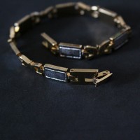 Gold Plated Surgical Steel Bracelet 18cm / 0.7cm