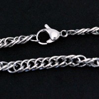 Double Groumet Stainless Steel Bracelet 21cm / 0.5cm