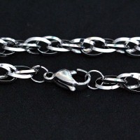 Stainless Steel Double Oval Link Bracelet 21cm / 0.5cm