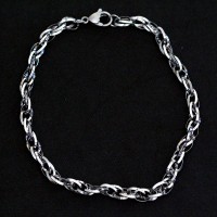 Stainless Steel Double Oval Link Bracelet 21cm / 0.5cm
