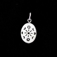 925 Moon Phase Silver Pendant