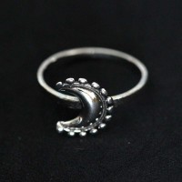 925 Moon Silver Ring