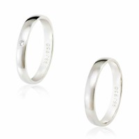 Anatomical Alliance Silver 3mm Lisa / Silver Alliance Anatomically 925 3mm Lisa with Zirconia Stone 1.75mm