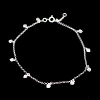 Anklet Plata 925 Corazn