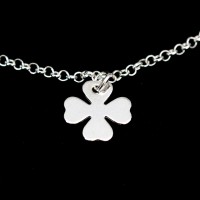 Silver 925 Anklet Portuguese Clover and Pepper