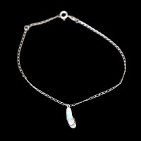Blue Shoe Anklet with Pendant