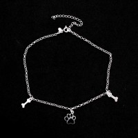 925 Silver Anklet Scrooge and Bones